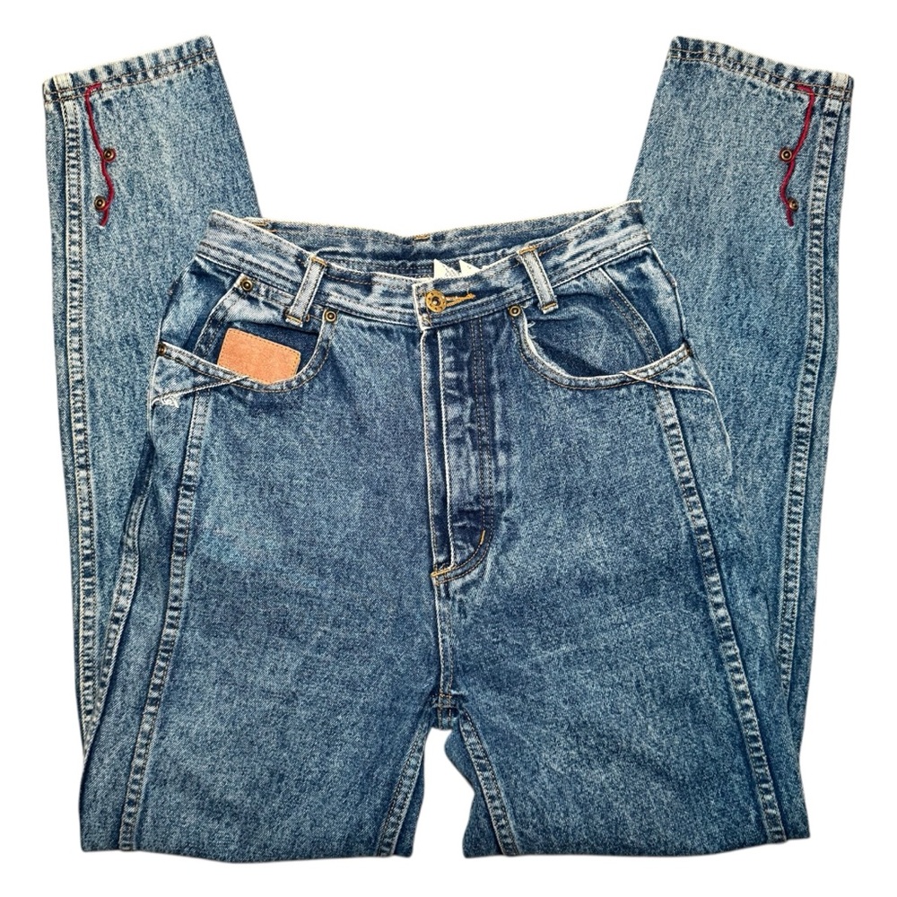 Vintage Special Edition Bugle Boy Western Red Stitch Details High Rise Jeans